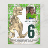 T-Rex Dinosaurus Verjaardagsfeest Budget (Voorkant)