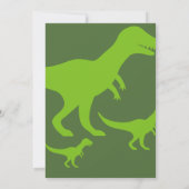 T-Rex dinosaurus verjaardagsfeest uitnodigingen vo (Achterkant)