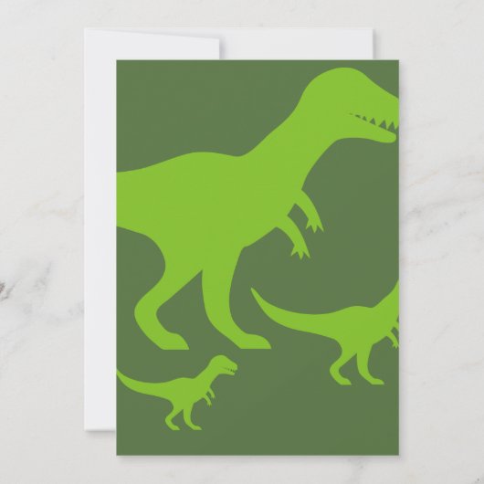 T-Rex dinosaurus verjaardagsfeest uitnodigingen vo (Achterkant)