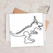 T-Rex Dinosaurus Verjaardagsfeestje Favor Rubberstempel