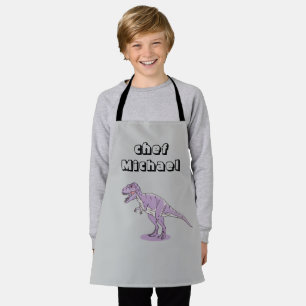 T-rex dinosaurusprint met eigen naam schort