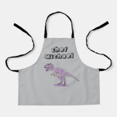 T-rex dinosaurusprint met eigen naam  schort (Voorkant)