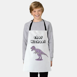 T-rex dinosaurusprint met eigen naam schort