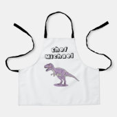 T-rex dinosaurusprint met eigen naam schort (Voorkant)