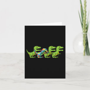 T-Rex Dinosaurussen Puzzel Dino Autisme Awareness  Kaart