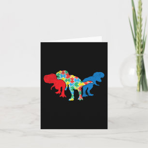 T-Rex Dinosaurussen Puzzel Dino Autisme Awareness Kaart