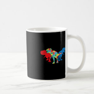 T-Rex Dinosaurussen Puzzel Dino Autisme Awareness Koffiemok