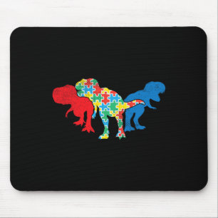 T-Rex Dinosaurussen Puzzel Dino Autisme Awareness  Muismat