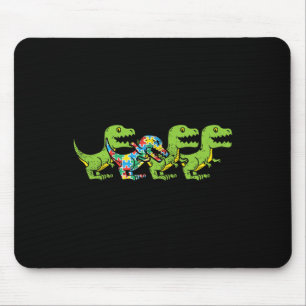 T-Rex Dinosaurussen Puzzel Dino Autisme Awareness  Muismat