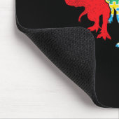 T-Rex Dinosaurussen Puzzel Dino Autisme Awareness Muismat (Hoek)