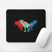 T-Rex Dinosaurussen Puzzel Dino Autisme Awareness Muismat (Met muis)