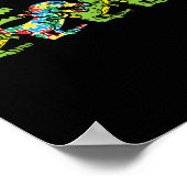 T-Rex Dinosaurussen Puzzel Dino Autisme Awareness  Poster (Hoek)