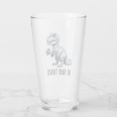 T-Rex doen harde dingen Glas (Achterkant)