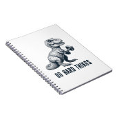 T-Rex doen harde dingen speelkaarten Notitieboek (Rechterzijde)