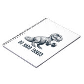 T-Rex doen harde dingen speelkaarten Notitieboek (Linkerzijde)