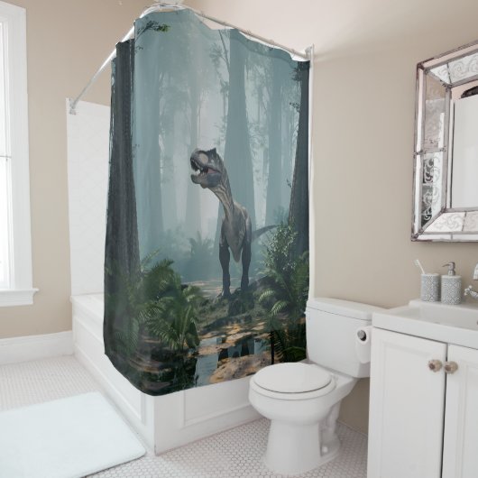 T-Rex Douchegordijn (In situ)