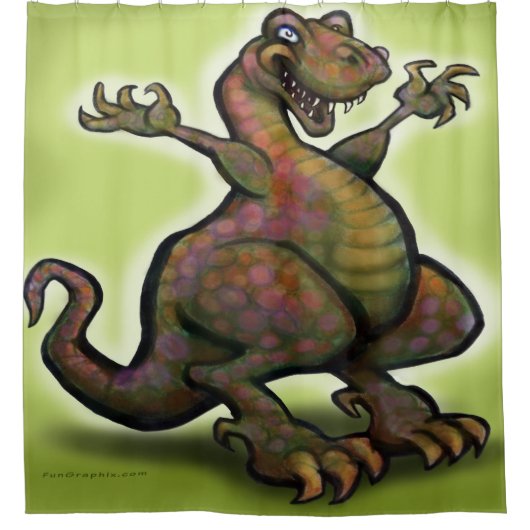T-Rex Douchegordijn (Voorkant)