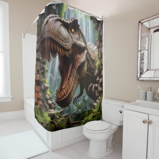 T-Rex douchegordijn (In situ)