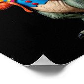 T-rex dragen clown outfit en jongleren honkballen poster (Hoek)