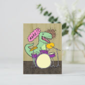 T Rex Drums Briefkaart (Staand voorkant)