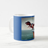 T Rex duiken Koffiemok (Voorkant links)