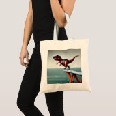 T Rex duiken Tote Bag (Voorkant (product))