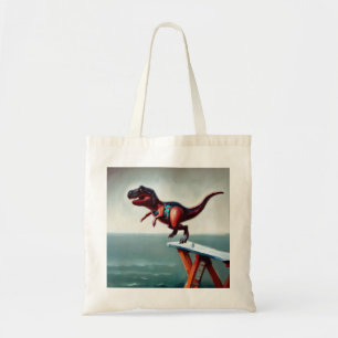T Rex duiken Tote Bag
