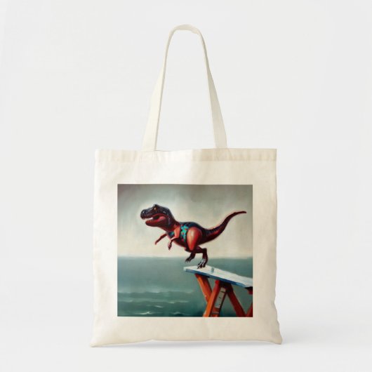 T Rex duiken Tote Bag (Voorkant)