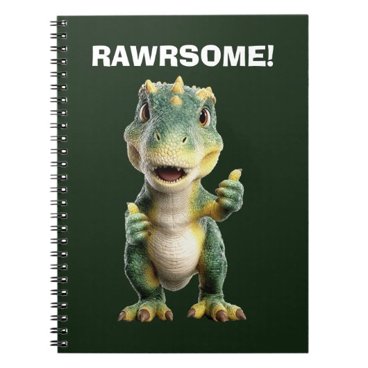 T Rex Duim Omhoog Notitieboek (Voorkant)