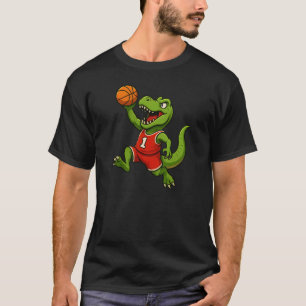T-Rex Dunk: De Basketbal Dinosaur T-shirt