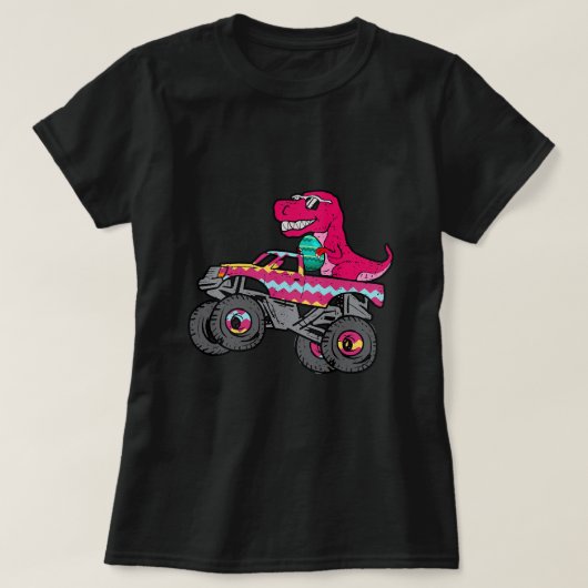 T Rex Easter Bunny Funny Dinosaur Boys Basket Stuf T-shirt (Design voorkant)