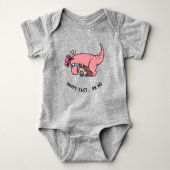 T-Rex Easter Struggle Baby Bodysuit (Voorkant)