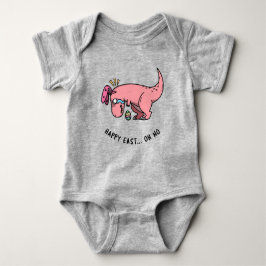 T-Rex Easter Struggle Baby Bodysuit