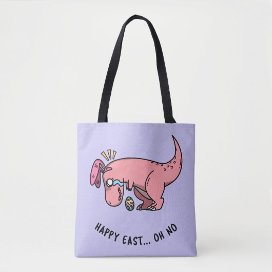T-Rex Easter Struggle Canvas tas (Voorkant)