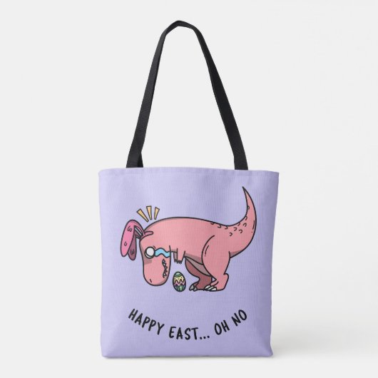 T-Rex Easter Struggle Canvas tas (Achterkant)