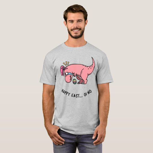 T-Rex Easter Struggle Shirt (Voorkant volledig)