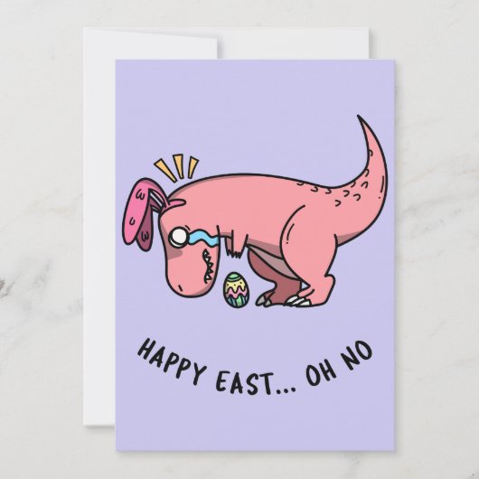 T-Rex Easter Struggle Wenskaart Feestdagenkaart (Voorkant)