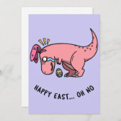 T-Rex Easter Struggle Wenskaart Feestdagenkaart (Voorkant / Achterkant)