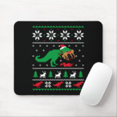 T Rex Eating Reindeer Funny Dinosaur Christmas Ugl Muismat (Met muis)