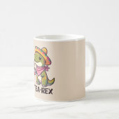 T-Rex: Een grappige en Schattigee dinosaurus Drink Koffiemok (Voorkant rechts)