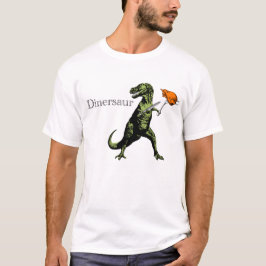 T-Rex eet kip met mes en vork: Een Dinersaur... T-shirt