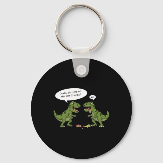 T rex eet zombie halloween jongens meisjes Kinder  Sleutelhanger (Voorkant)