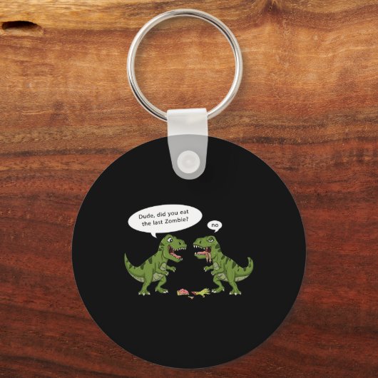 T rex eet zombie halloween jongens meisjes Kinder  Sleutelhanger (Voorkant)