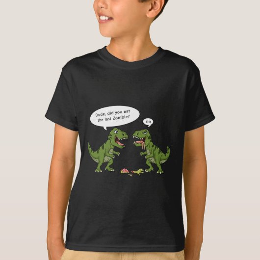 T rex eet zombie halloween jongens meisjes Kinder T-shirt (Voorkant)
