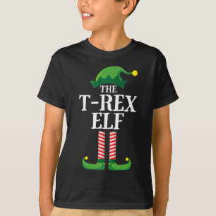 T Rex Elf Matching Family Kerstparty Pajama T-shirt