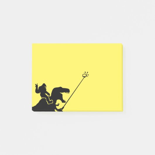 T-rex en bigfoot selfie post-it® notes (Voorkant)