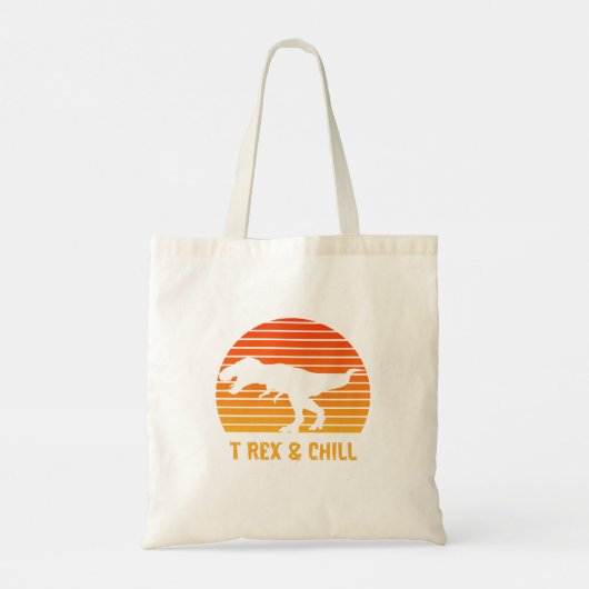 T-rex en chill tote bag (Achterkant)