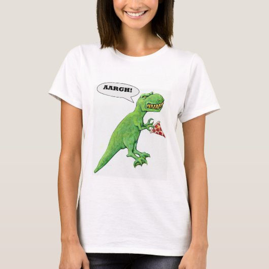 T-Rex en Pizza T-shirt (Voorkant)