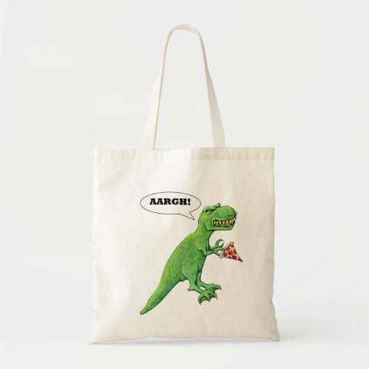 T-Rex en Pizza Tote Bag (Voorkant)