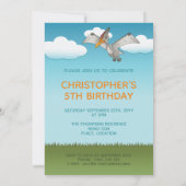 T-rex en Pteranodon Dinosaur Cute Kind Birthday Kaart (Achterkant)